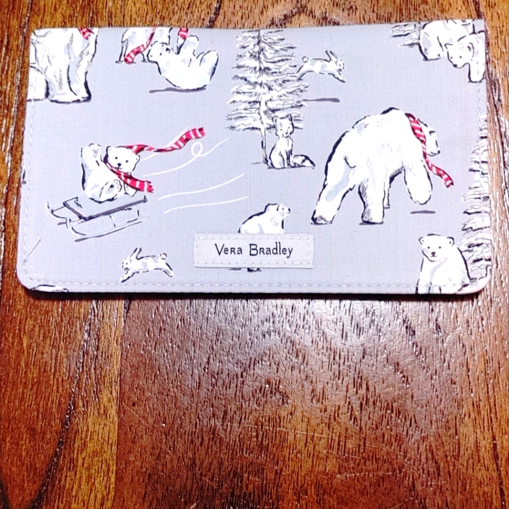 Vera Bradley Polar Bears Iconic Checkbook Cover